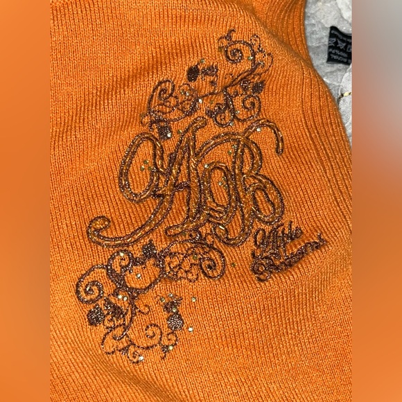 Apple Bottoms Pants - Apple Bottoms ~ Orange Embroidered Pants ~ Orange ~ Stretch ~ L